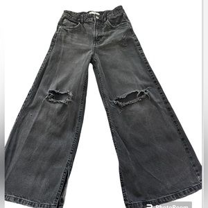 Zara kids black wide leg jeans.size 11-12